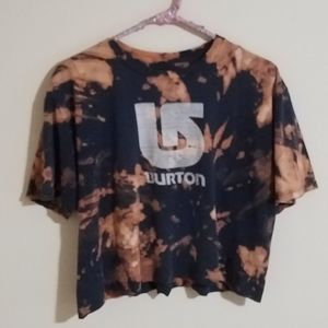 Burton Bleach Dye Crop Top. Size L